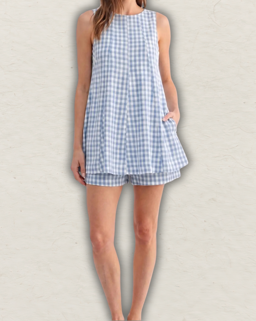 The Gingham Babydoll Romper