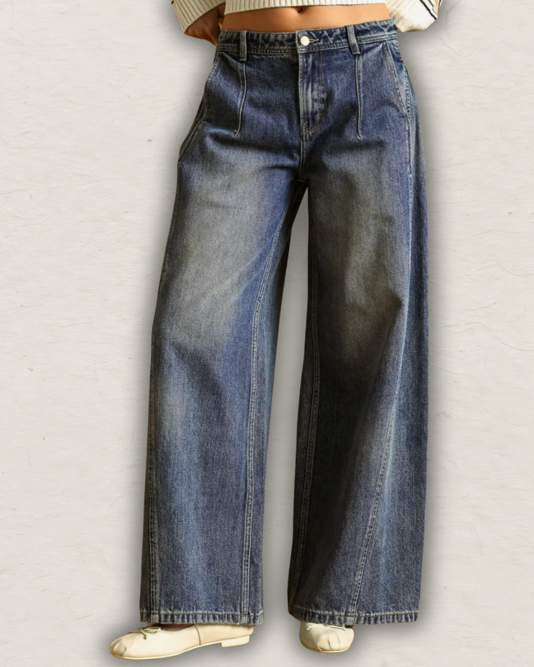 On the Side Wide Leg Jeans