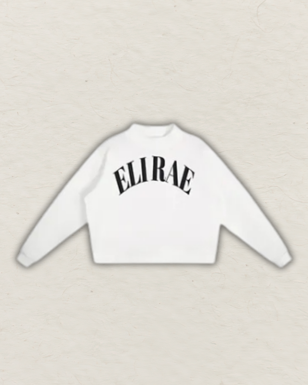 ELI RAE Essential Fleece Mock-Neck - WHITE