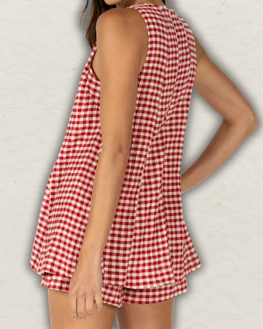 The Gingham Babydoll Romper