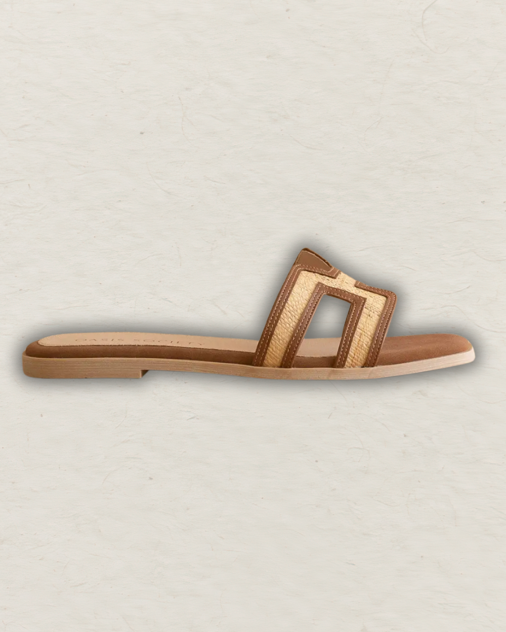 The Ena |  H Cutout Raffia Slide