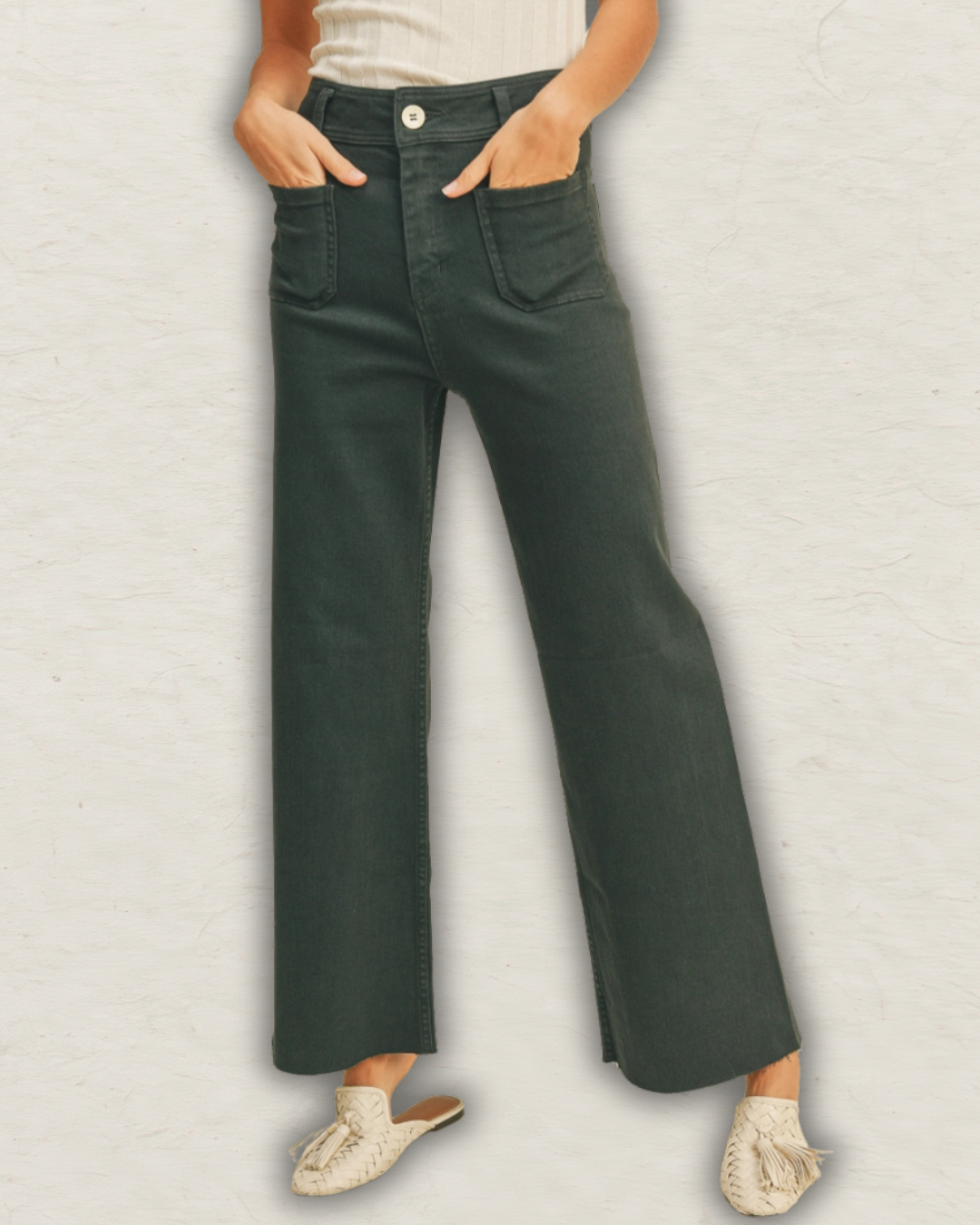 Straight Wide Leg Pants