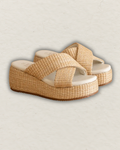 The Fresno | Raffia Platform Summer Sandal