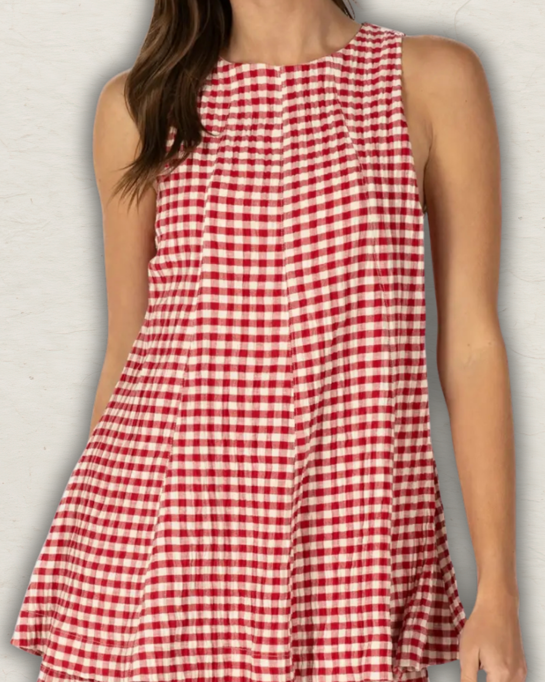The Gingham Babydoll Romper