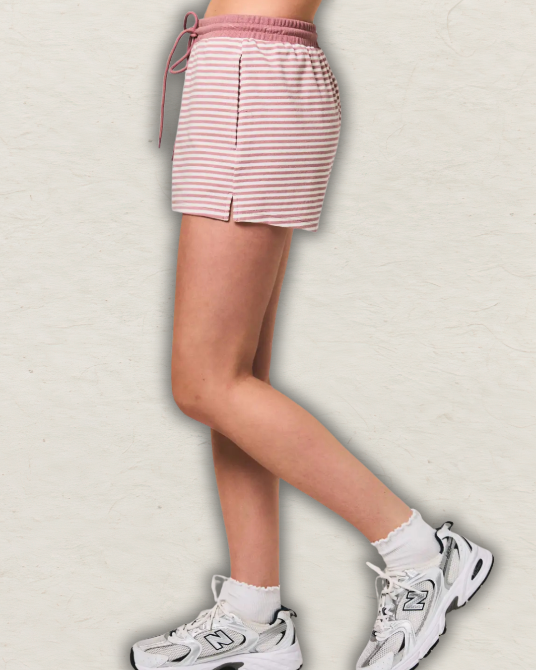 Mid Rise Stripe Shorts