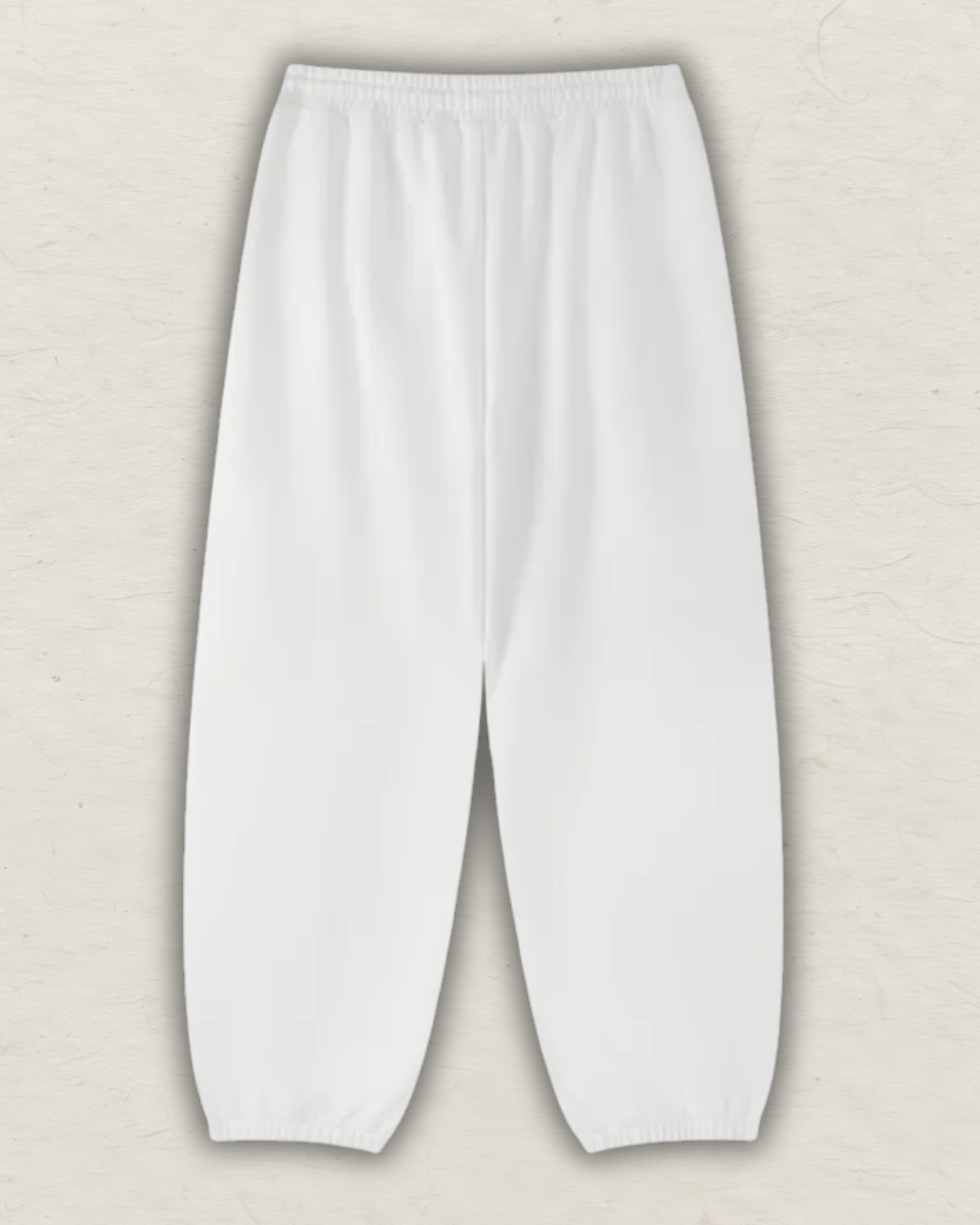 ELI RAE Essential Jogged Sweatpant - WHITE