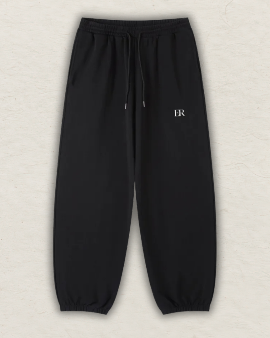 ELI RAE Essential Jogged Sweatpants - BLACK
