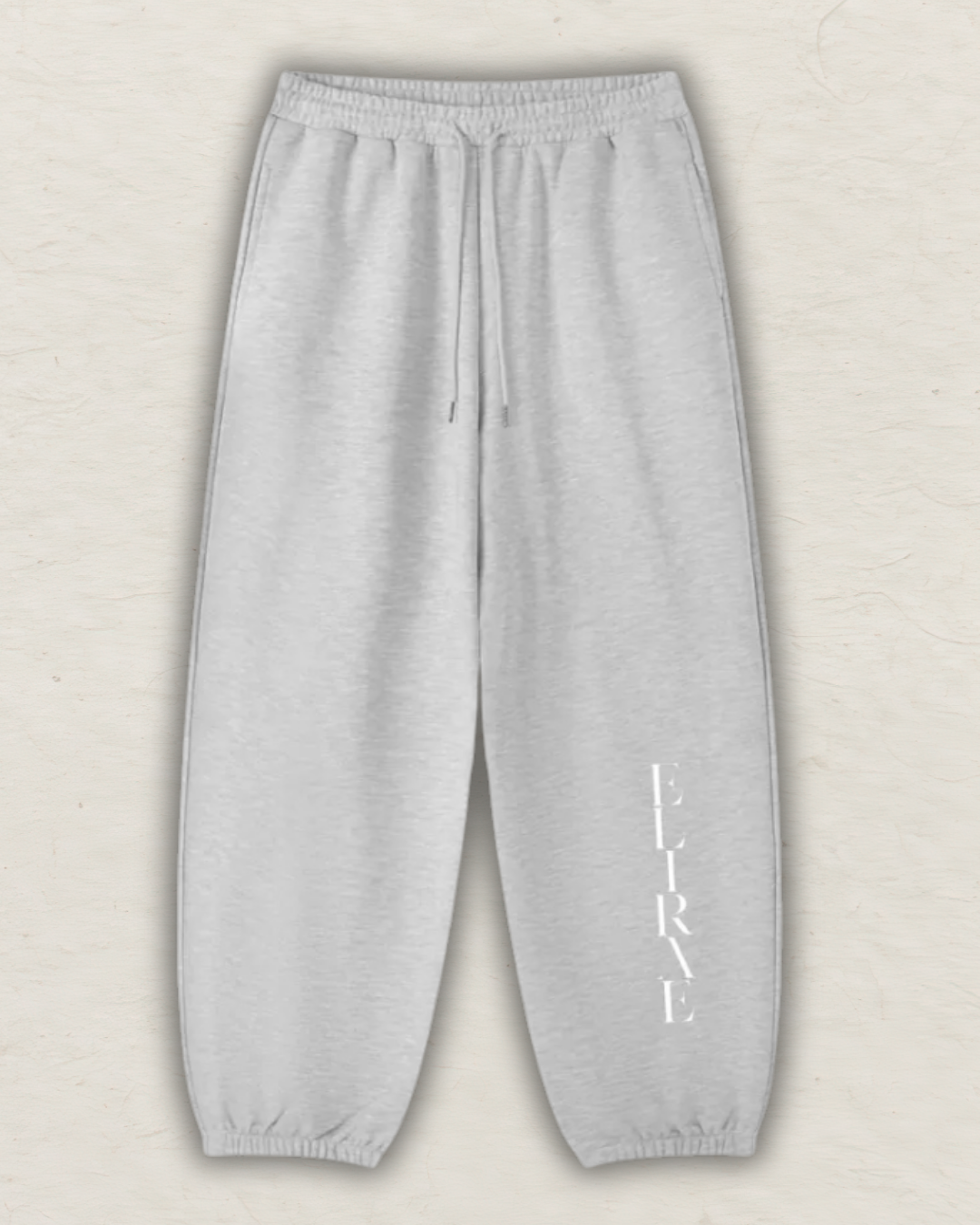 ELI RAE Essential Jogged Sweatpants - GRAY (long logo)