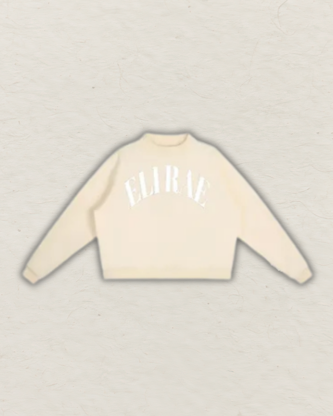 ELI RAE Essential Fleece Mock-Neck - CREAM APRICOT